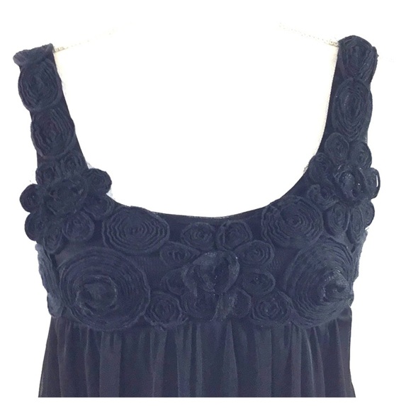 Twentyone Black Dress Empire Waist Floral Size S - Picture 2 of 7